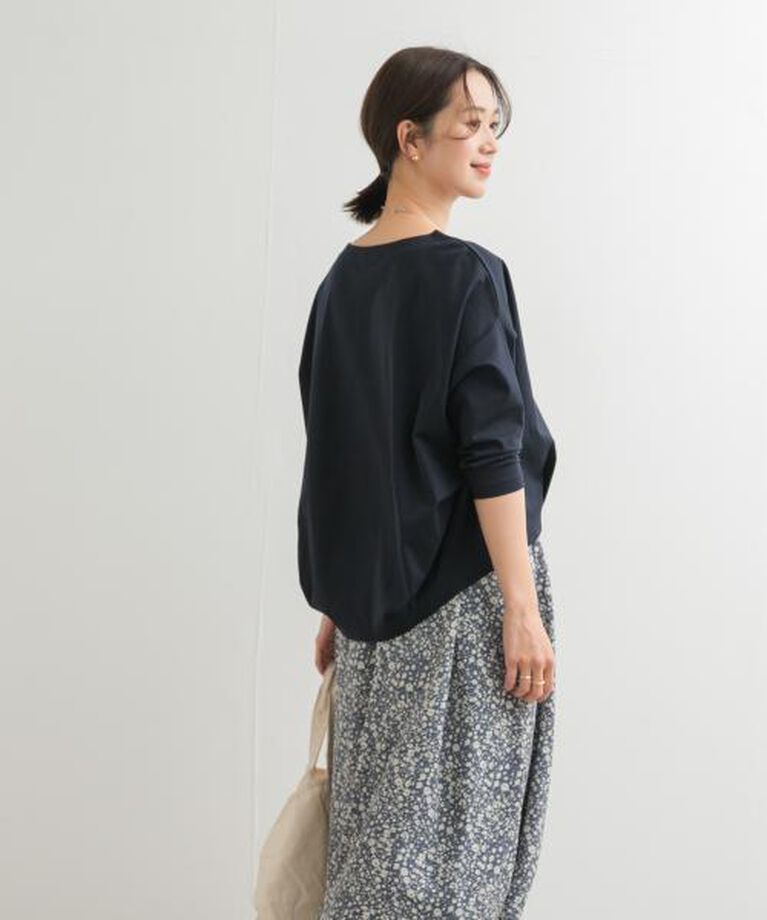 URBAN RESEARCH DOORS「DOORS コットンバックタック7分袖プルオーバー」|Tシャツ・カットソー|