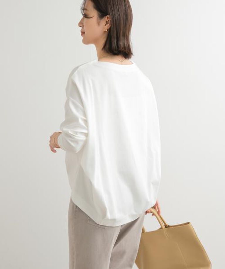 URBAN RESEARCH DOORS「DOORS コットンバックタック7分袖プルオーバー」|Tシャツ・カットソー|