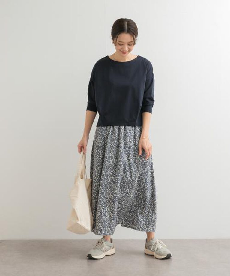 URBAN RESEARCH DOORS「DOORS コットンバックタック7分袖プルオーバー」|Tシャツ・カットソー|