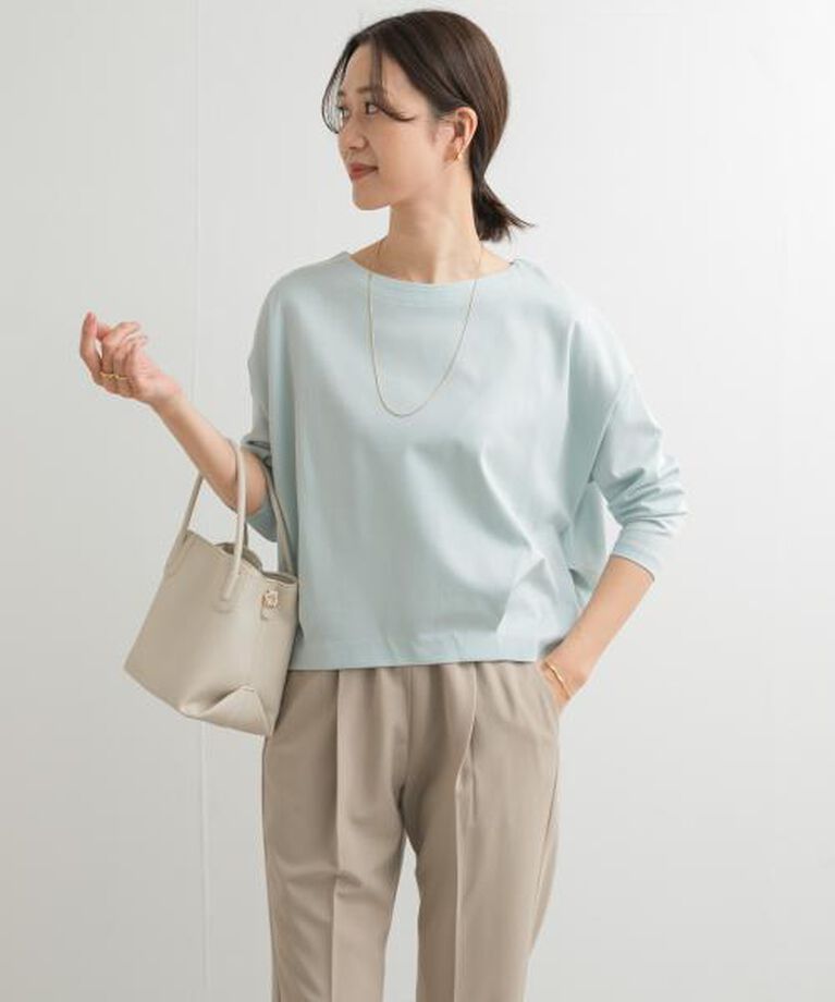 URBAN RESEARCH DOORS「DOORS コットンバックタック7分袖プルオーバー」|Tシャツ・カットソー|