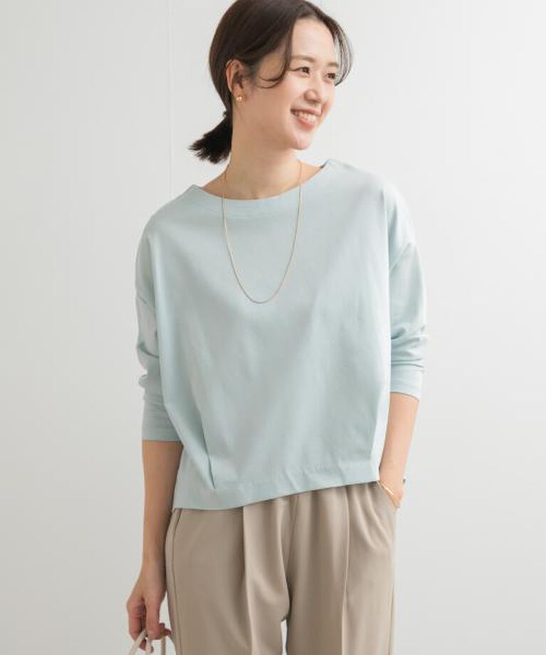 URBAN RESEARCH DOORS「DOORS コットンバックタック7分袖プルオーバー」|Tシャツ・カットソー|