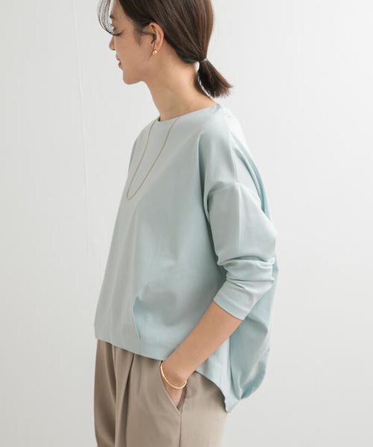 URBAN RESEARCH DOORS「DOORS コットンバックタック7分袖プルオーバー」|Tシャツ・カットソー|