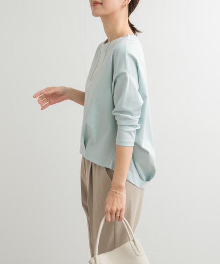 URBAN RESEARCH DOORS「DOORS コットンバックタック7分袖プルオーバー」|Tシャツ・カットソー|