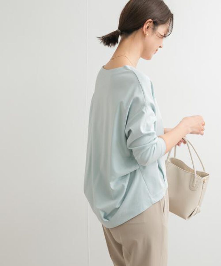 URBAN RESEARCH DOORS「DOORS コットンバックタック7分袖プルオーバー」|Tシャツ・カットソー|