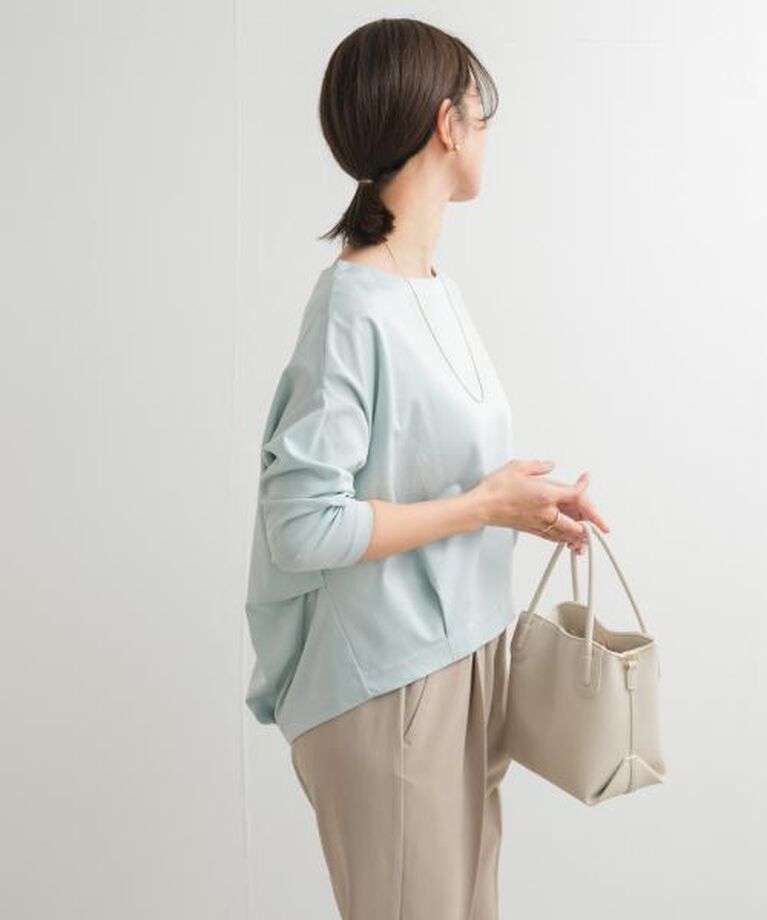 URBAN RESEARCH DOORS「DOORS コットンバックタック7分袖プルオーバー」|Tシャツ・カットソー|