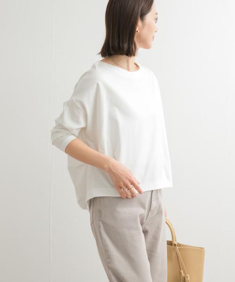 URBAN RESEARCH DOORS「DOORS コットンバックタック7分袖プルオーバー」|Tシャツ・カットソー|
