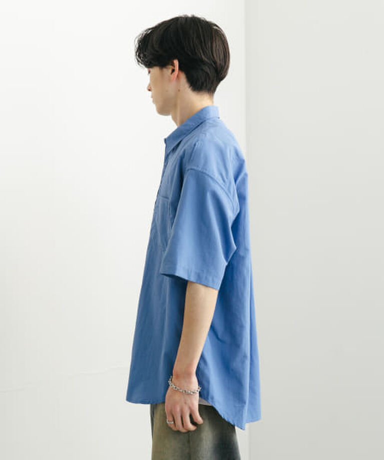 SENSE OF PLACE by URBAN RESEARCH「SENSE OF PLACE ナイロンレギュラーカラールーズショートスリーブシャツ」|シャツ・ブラウス|