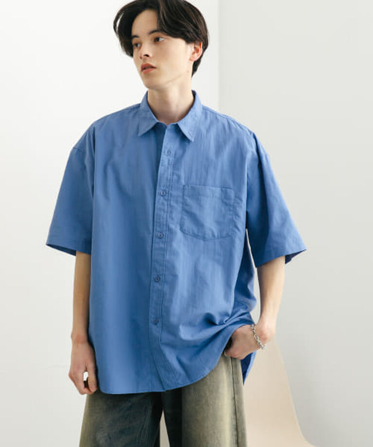 SENSE OF PLACE by URBAN RESEARCH「SENSE OF PLACE ナイロンレギュラーカラールーズショートスリーブシャツ」|シャツ・ブラウス|