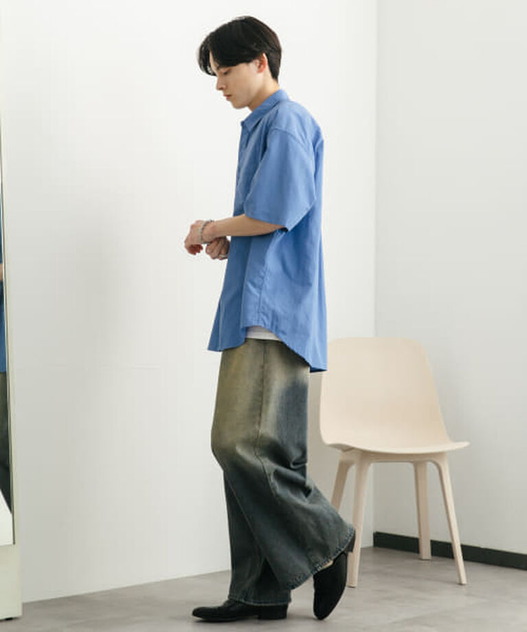 SENSE OF PLACE by URBAN RESEARCH「SENSE OF PLACE ナイロンレギュラーカラールーズショートスリーブシャツ」|シャツ・ブラウス|