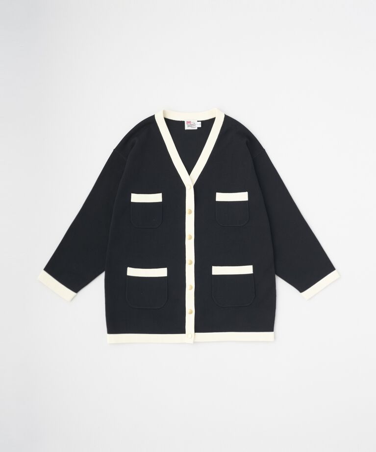 Traditional Weatherwear「ARKLEY KNIT V LONG」|ニット・セーター|ﾌﾞﾗｯｸ×ｴｸﾘｭ