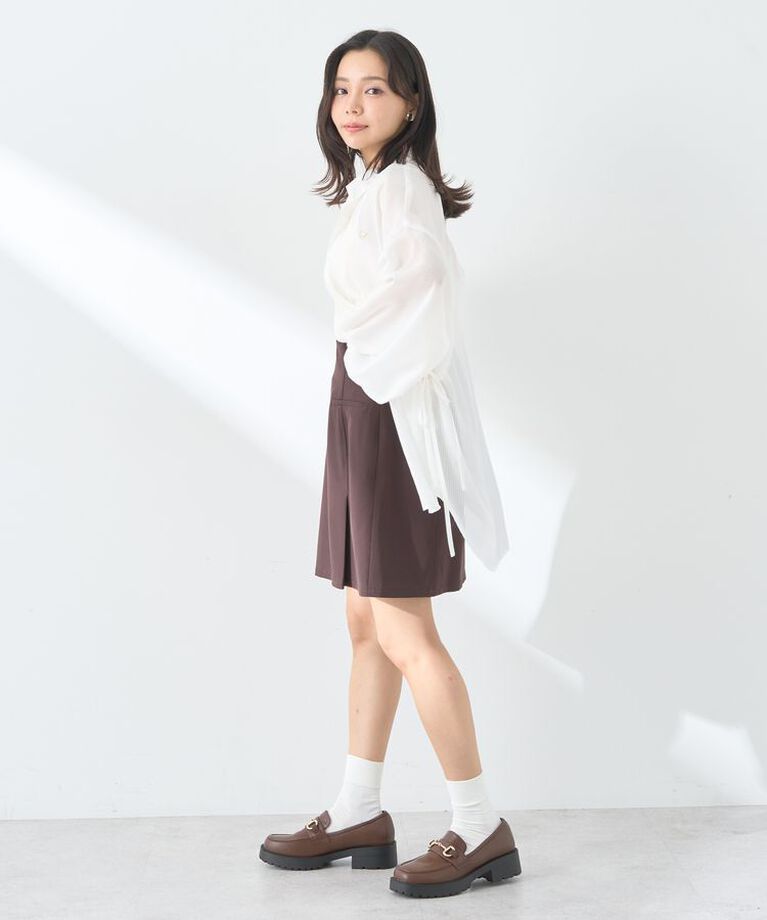 earth music&ecology「ウエストドロストシアーシャツ」|シャツ・ブラウス|