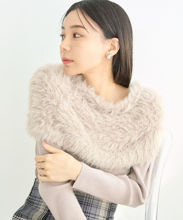 earth music&ecology「SET2点ケープ+リブニットプルオーバー」|ニット・セーター|