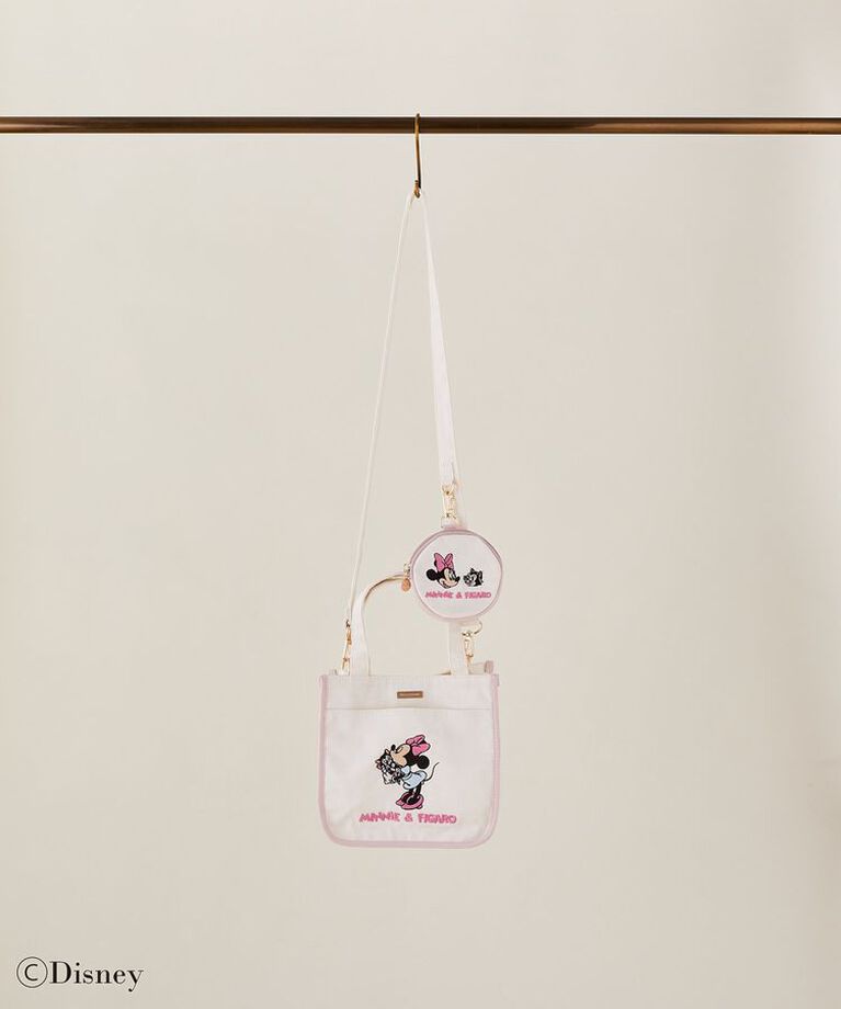 Maison de FLEUR「Minnie/Figaro/ポーチ付ショルダー」|トートバッグ|ピンク