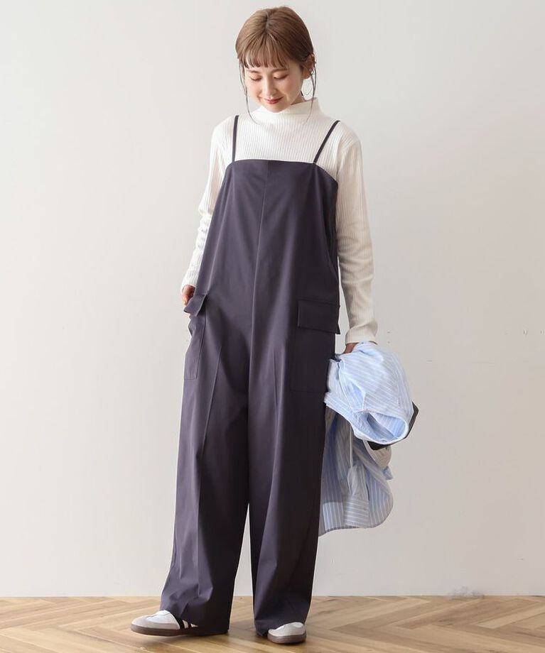 AMERICAN HOLIC「カーゴポケットキャミサロペット」|ワンピース|Charcoal Gray