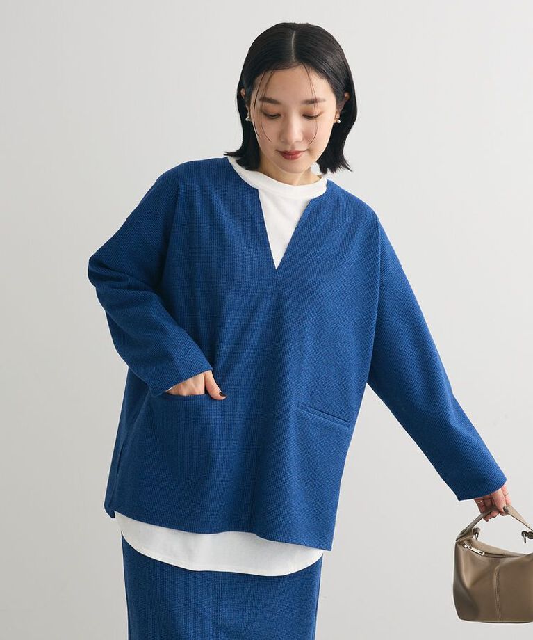 Green Parks「柄圧縮ポンチキーネックプルオーバー」|スウェット・ジャージ|