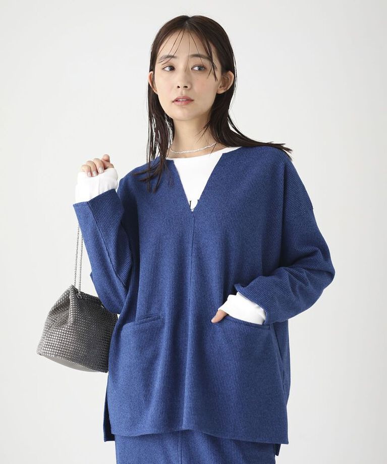 Green Parks「柄圧縮ポンチキーネックプルオーバー」|スウェット・ジャージ|