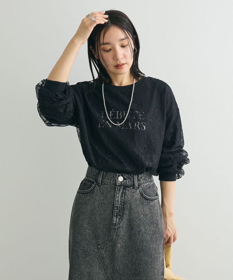 Green Parks「レースドッキングロゴプルオーバー」|Tシャツ・カットソー|