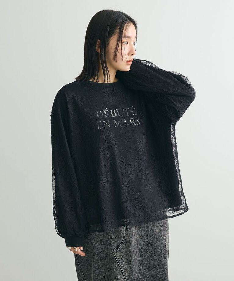 Green Parks「レースドッキングロゴプルオーバー」|Tシャツ・カットソー|