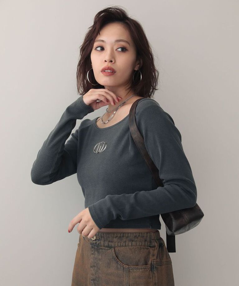 Green Parks「EGOISTピグメントリブプルオーバー」|Tシャツ・カットソー|