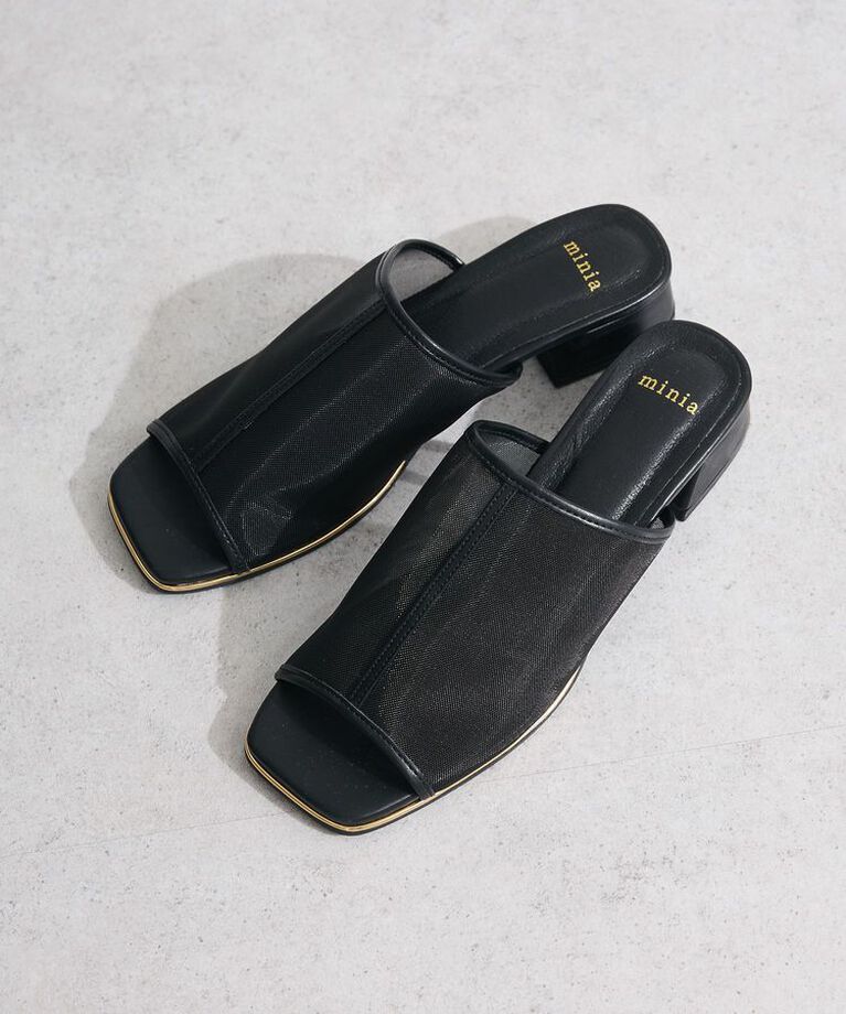 Green Parks「・minia チュールサンダル」|サンダル|Black