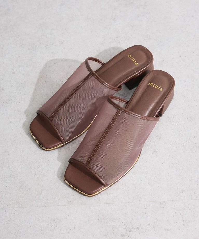 Green Parks「・minia チュールサンダル」|サンダル|Brown