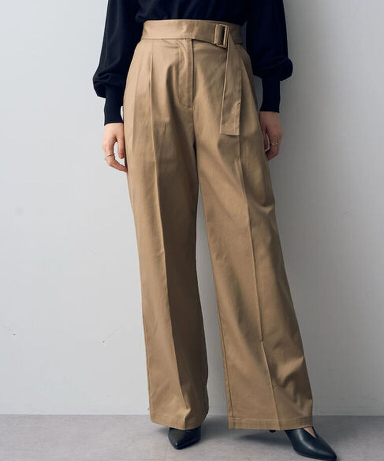 YECCA VECCA「ベルトデザインワイドパンツ」|その他|