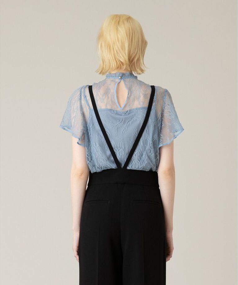 LOULOU WILLOUGHBY「【LOULOU WILLOUGHBY】レースオンレースフレア袖ブラウス」|シャツ・ブラウス|
