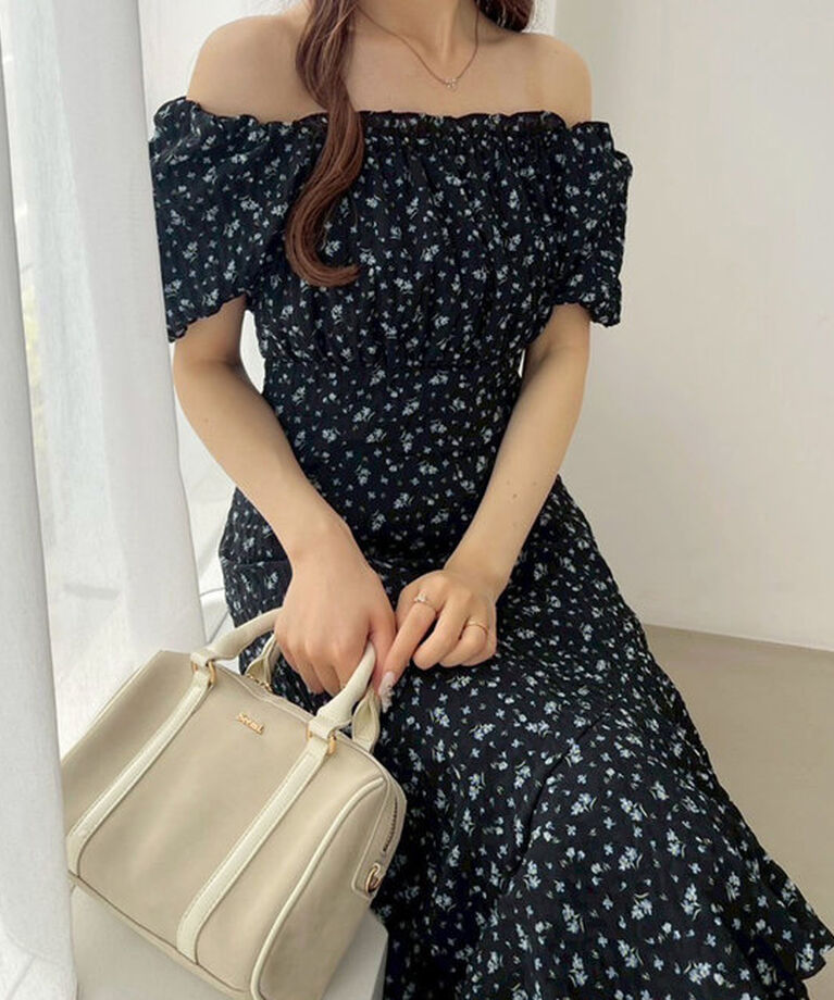  「【Black collection】イレヘムティアードロングワンピース」|ワンピース|