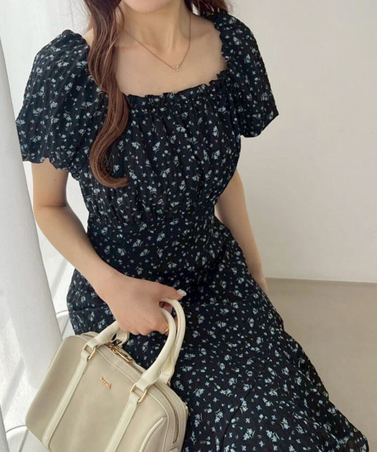  「【Black collection】イレヘムティアードロングワンピース」|ワンピース|