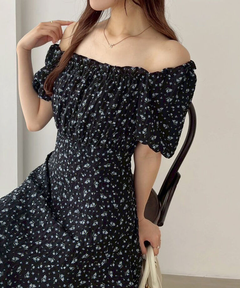  「【Black collection】イレヘムティアードロングワンピース」|ワンピース|