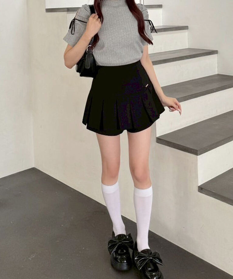  「プレート付きプリーツスカパン/S・Mサイズ展開」|その他|