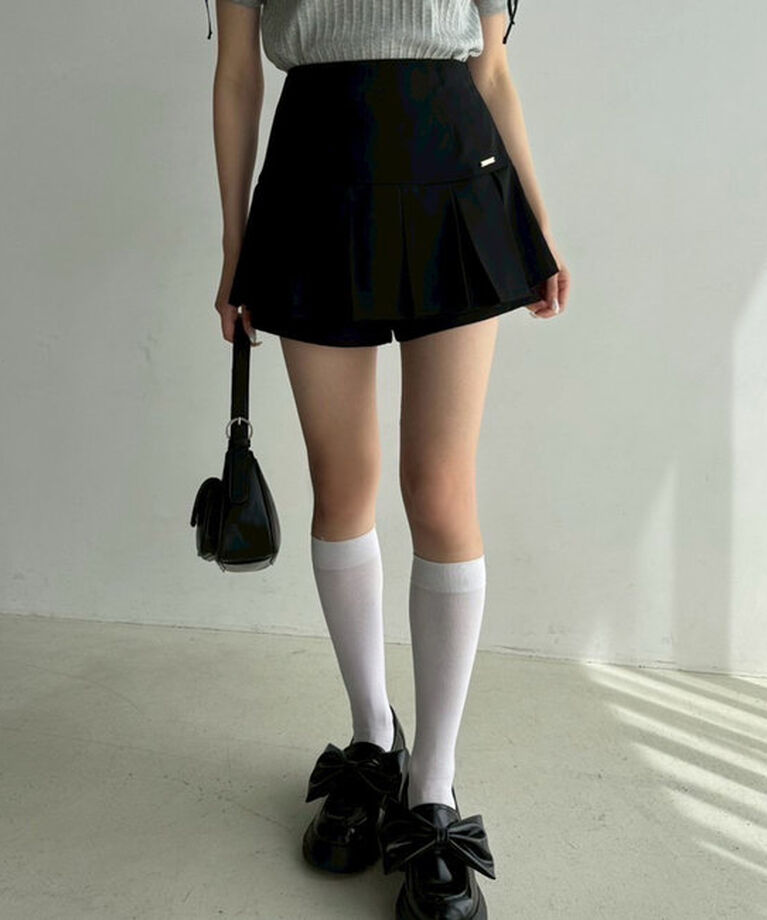  「プレート付きプリーツスカパン/S・Mサイズ展開」|その他|