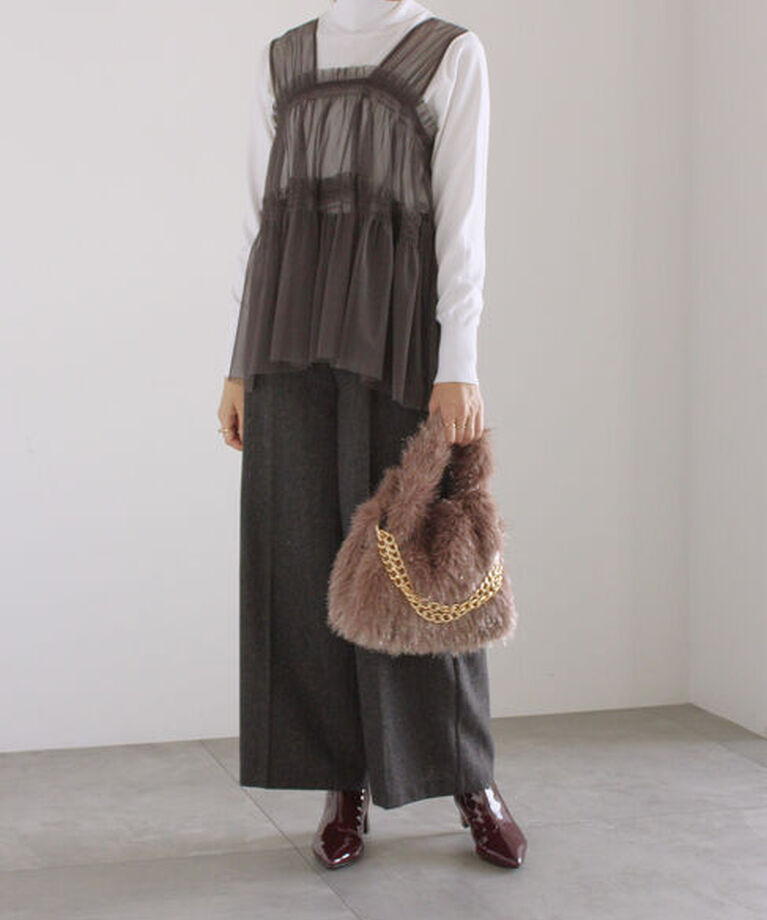 Te chichi「ツイードワイドパンツ」|その他|