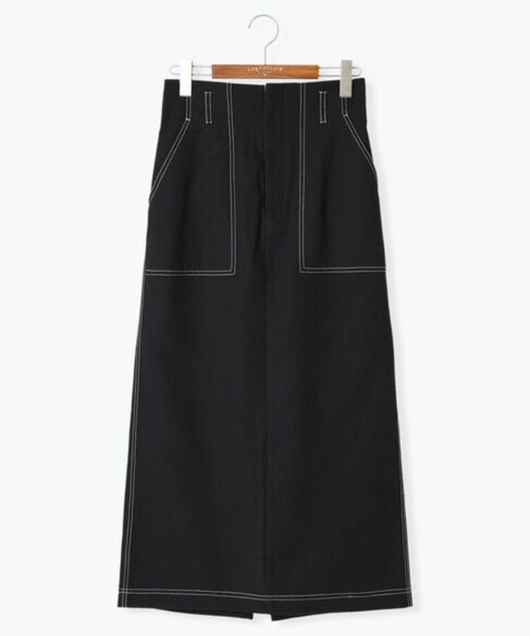 Lugnoncure「配色ステッチスカート《2025summer catalog item》」|スカート|ブラック