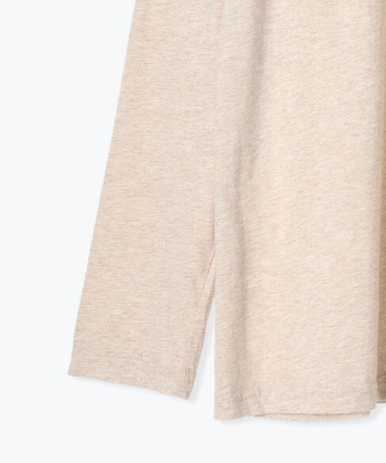 Samansa Mos2「【保湿加工】襟レースギャザーカットソー」|Tシャツ・カットソー|