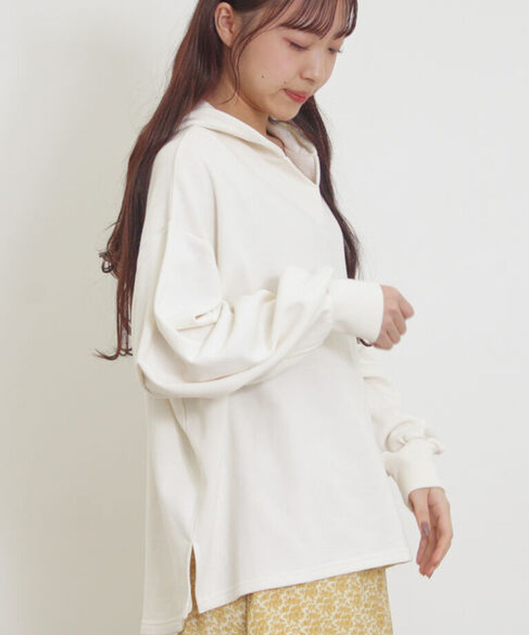 Samansa Mos2「袖タックスキッパーフーディー」|Tシャツ・カットソー|