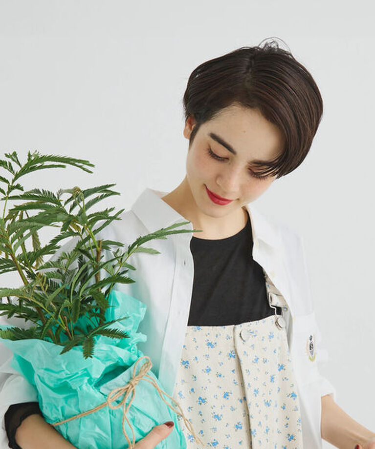 Samansa Mos2「ワッペン風刺繍入りシャツ」|シャツ・ブラウス|