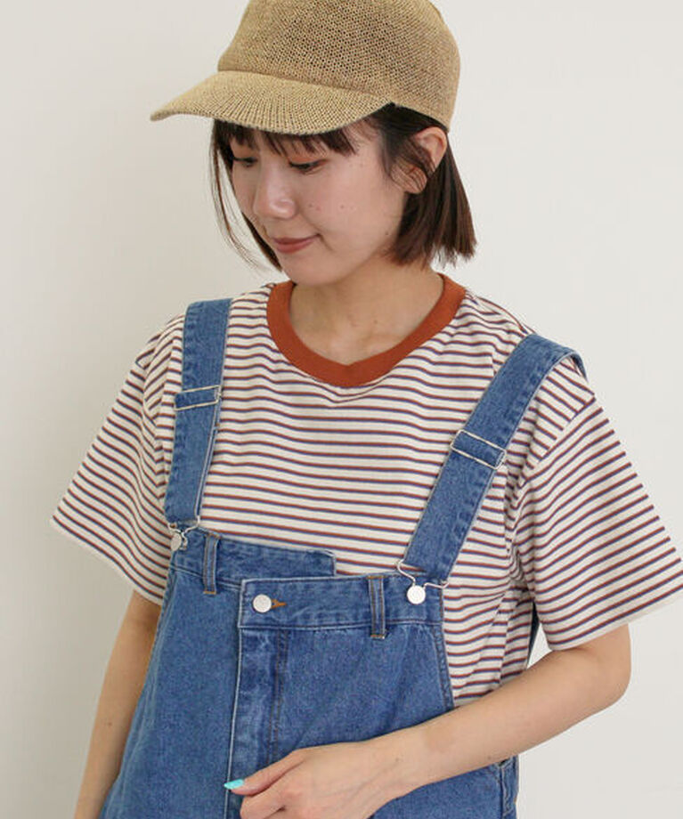 Samansa Mos2「カス残しマルチボーダーTシャツ」|Tシャツ・カットソー|
