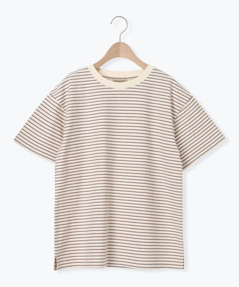 Samansa Mos2「カス残しマルチボーダーTシャツ」|Tシャツ・カットソー|