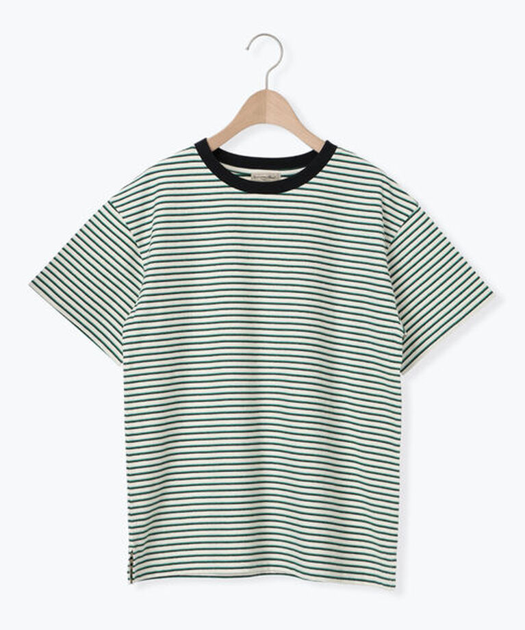 Samansa Mos2「カス残しマルチボーダーTシャツ」|Tシャツ・カットソー|