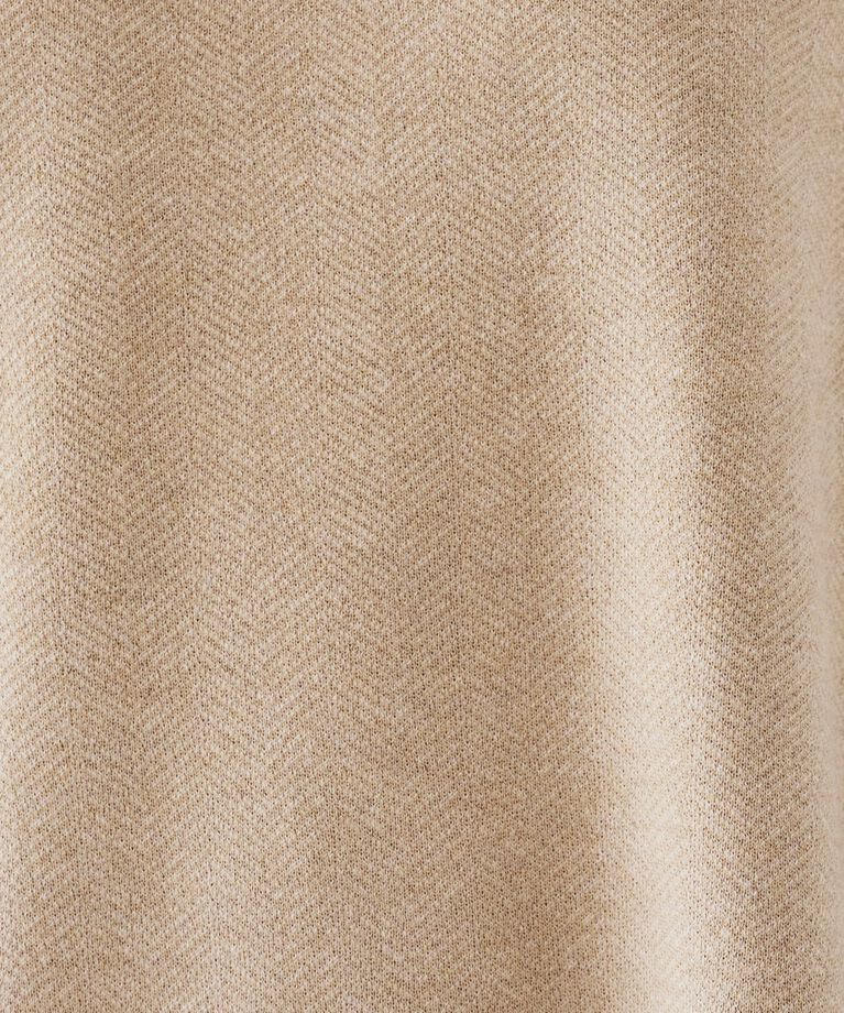UNTITLED「【体型カバー/洗える】ヘリンボーン柄 Vネックプルオーバーニット」|ニット・セーター|