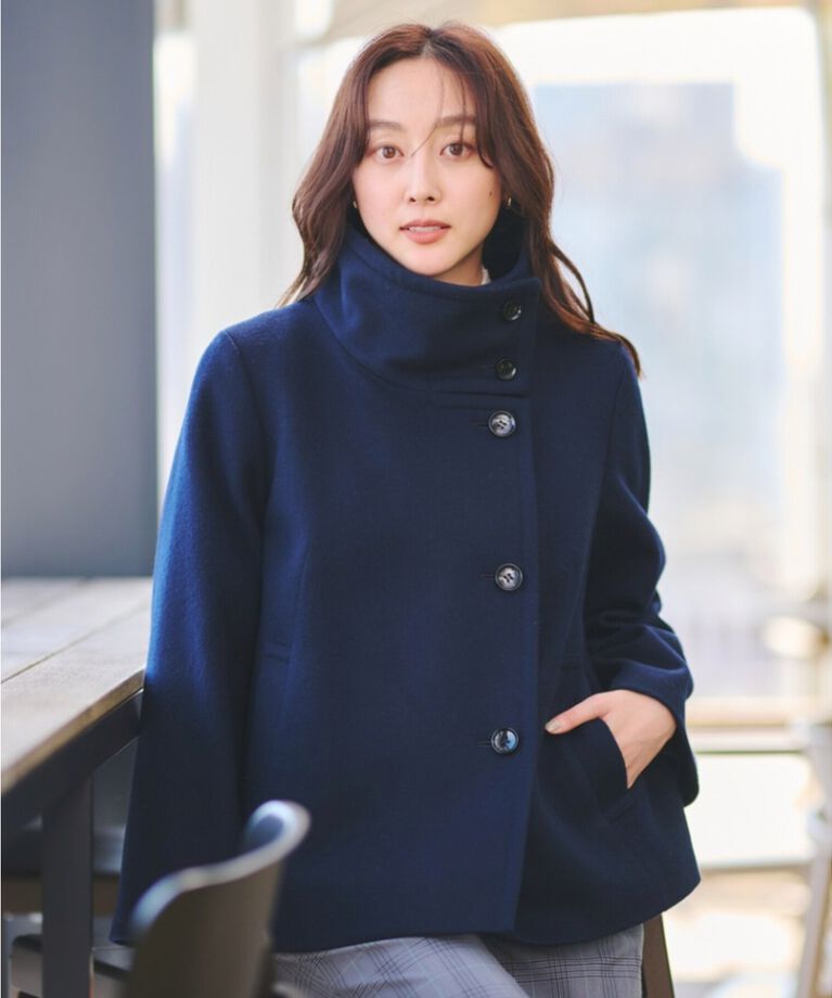 UNTITLED「【日本製】2WAYウールショートコート」|その他|