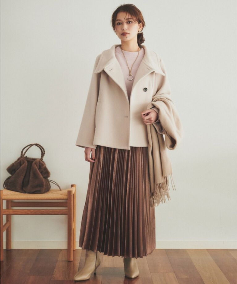 UNTITLED「【日本製】2WAYウールショートコート」|その他|