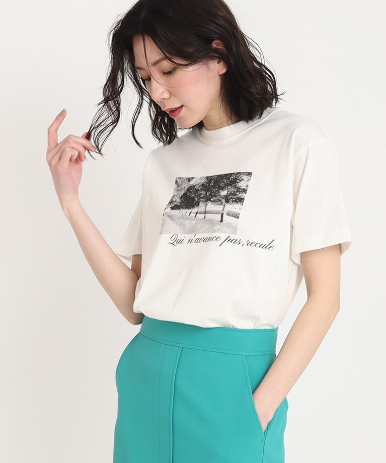 COUP DE CHANCE「【WORLD for the World】フォト&メッセージプリントTシャツ」|Tシャツ・カットソー|