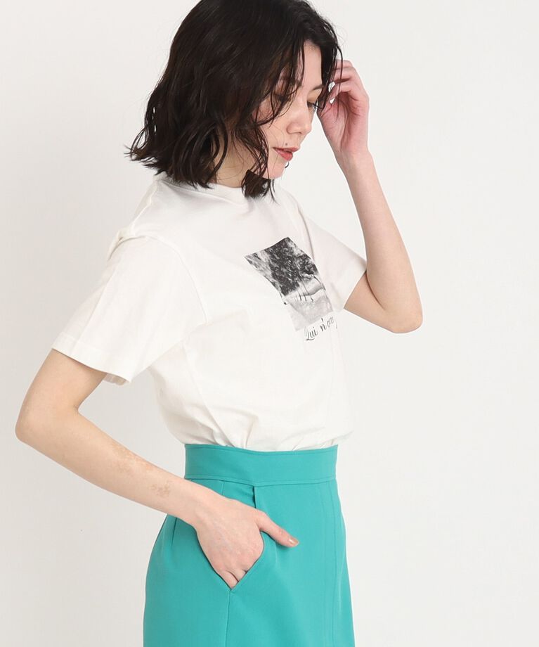 COUP DE CHANCE「【WORLD for the World】フォト&メッセージプリントTシャツ」|Tシャツ・カットソー|