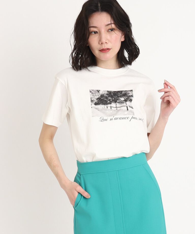 COUP DE CHANCE「【WORLD for the World】フォト&メッセージプリントTシャツ」|Tシャツ・カットソー|