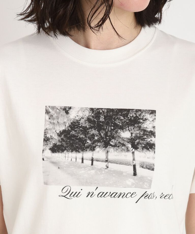 COUP DE CHANCE「【WORLD for the World】フォト&メッセージプリントTシャツ」|Tシャツ・カットソー|