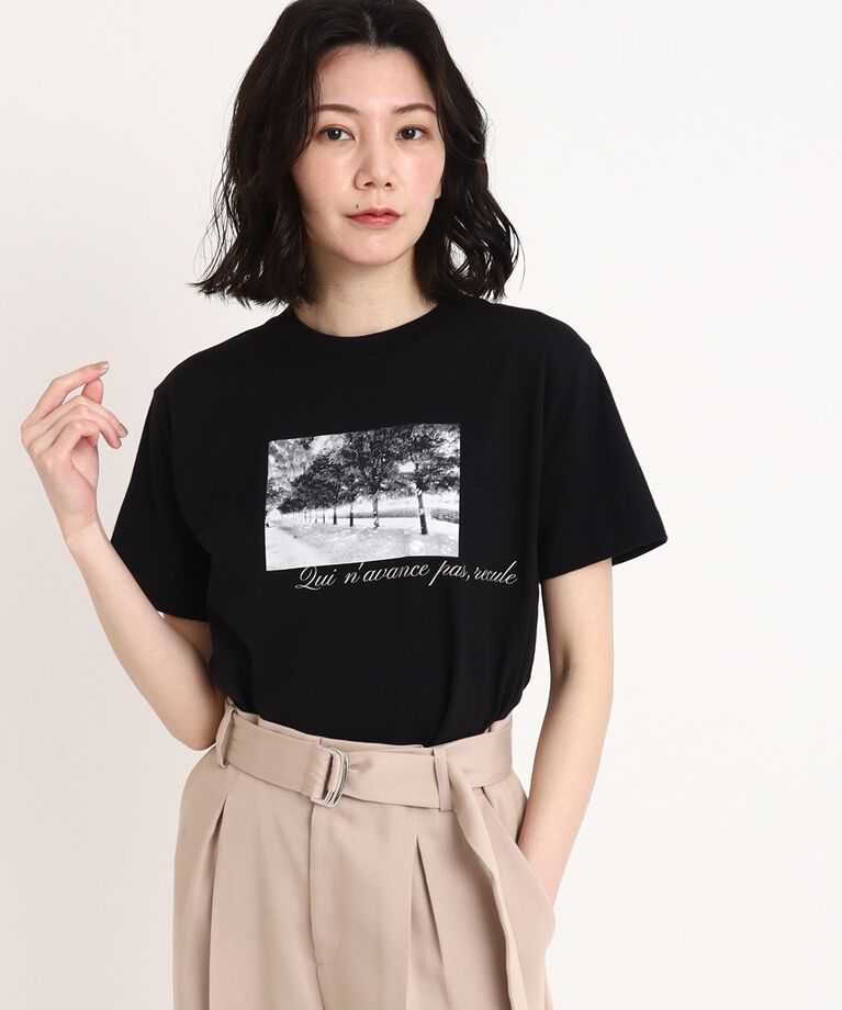 COUP DE CHANCE「【WORLD for the World】フォト&メッセージプリントTシャツ」|Tシャツ・カットソー|