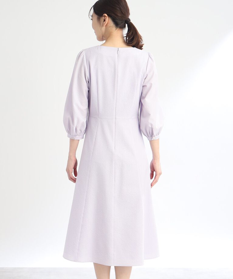 Reflect「【SALE/接触冷感／洗える】Vネックサッカーワンピース」|ワンピース|