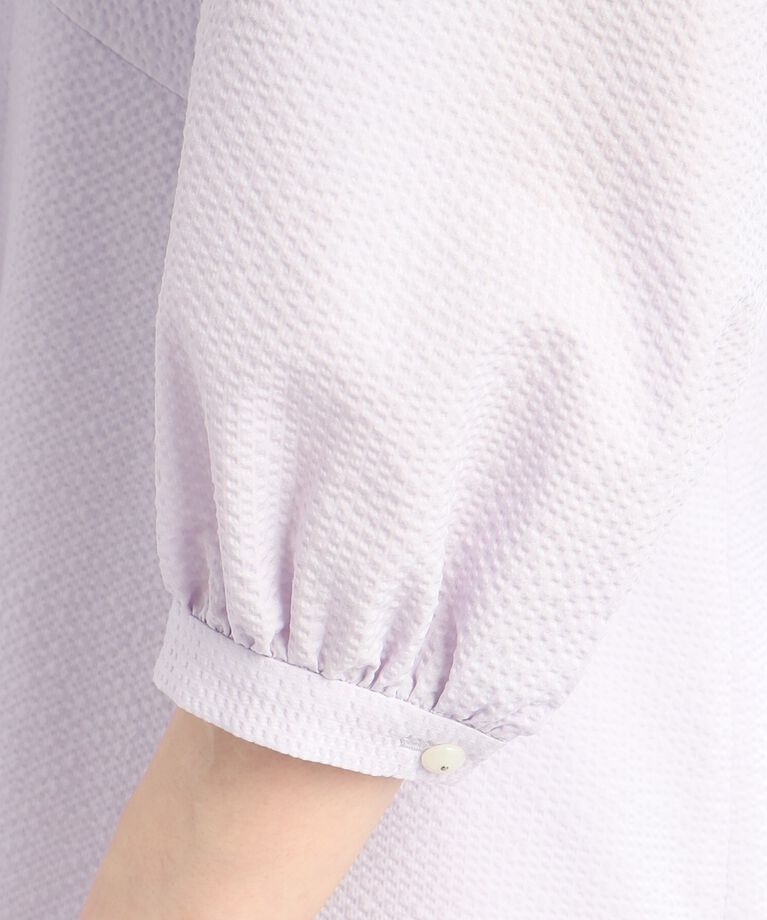 Reflect「【SALE/接触冷感／洗える】Vネックサッカーワンピース」|ワンピース|